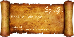 Szelle Gábor névjegykártya
