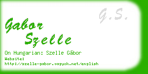 gabor szelle business card